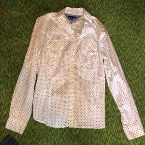 Dot printed button down